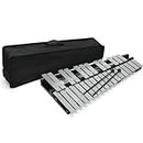 Costzon 30 Notes Foldable Glockenspiel Xylophone, Percussion Instrument Kit with Wood Base, Aluminum Keys, 2 Mallets & Carrying Bag, Xylophone Percussion Instrument for Beginner Students Kids Adults
