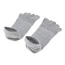 DAONPHARI Men Toe Socks Five Finger Cotton Socks Sports Running Ankle Socks Light Gray
