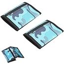 2Pcs Kids Wallet Kids Wallets for Boys Boys Wallets for Teenagers Canvas Slim Camouflage Wallet for Boys Boys Wallets for Teenagers Boys Coin Purse Canvas Wallet Sports Wallet Outdoor Canvas Wallet