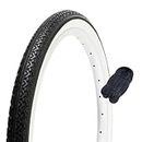Shinko SR133 60228 16 Inch Bicycle Tires, 0.05 inch (1.2 mm) Thick Tube Set, Standard Tires, 0.6 x 0.07 inches (16 x 1.75 mm), Black/White