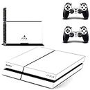 Elton Pure White Classic Skin Sticker Cover for Playstation 4 Console and Controllers