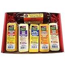 Wisconsin's Best & Wisconsin Cheese Company - Specialty 100% Wisconsin Cheese Assortment & Sausage Gift Basket. 4 oz. Gouda, Swiss, Smoked Cheddar, Salami Cheddar & Tomato Basil (Pack of 5 Blocks)