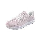 Coloranimal Outdoor Sports Jogging Light Sneakers for Women Ladies Fashion Heartbeat Pattern Road Walking Flats Durable Lace-up Nursing Shoes EU 40