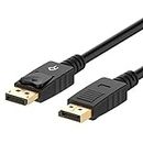 Rankie DisplayPort to DisplayPort Cable, DP to DP, 4K Resolution, 1.8 m, Black