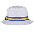 fan originals Bucket Hat - White Blue Yellow Leeds Colours L/XL