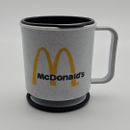 Vintage McDonalds Plastic Travel Mug Coffee Cup w Lid & Base Piece Golden Arches