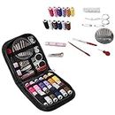 Portable Sewing Kit, Fapiwen Home Sewing Kit, DIY Sewing Supplies for Adults and Kids, Sewing Supplies and Accessories Contains 12 Spools of Thread of 100m, Sewing Needles and Tape Measure Etc