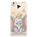 Case for iPhone 6-6S Official Dumbo Dumbo Transparent Silhouette to Protect Your Mobile. Flexible Silicone Apple Case with Official Disney License.