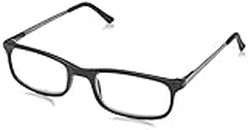 Foster Grant mens Kramer E.readersÂ™ Glasses Reading Glasses, Matte Black/Transparent, 51 mm US
