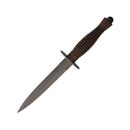 Fox Fairbairn Sykes Fighting Knife 6.63" black PVD coated Bohler N690 stainless blade Sculpted Walnut handle 02FX110