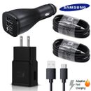 Original Samsung Galaxy Fast Charger Car Wall Adapter Type C Cable S9+ Note8 S8 