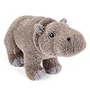 Zappi Co Plush Children's Stuffed Soft Cuddly Plush Toy-Part of Safari Animals Collection, Perfect for Kids (22cm Depth)(Pygmy Hippo)