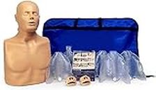 Myaskro® ✮ CPR Training Half Body Manikin ✮ With Audible Feedback on Correct Depth of Compression ✮ Premium Medical Grade Built ✮