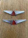 Delta Airlines hard plastic wings pin badge button unused x2