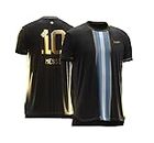 Sports Football Jersey Messi 10 Half Sleeve Tshirt 2022-2023 (Kids,Men,Boys)(Medium 38) Multicolour