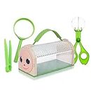 Bug Catcher Kit for Kids,Critter Habitat Box for Indoor/Outdoor Insect Collecting,Includes Carrying Handle and Easy-Access Door,with Bug Tong,Tweezer & Magnifying Glass,Gift for Boys and Girls