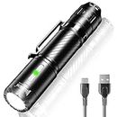WUBEN C3 Pocket Flashlight Rechargeable 18650 Battery Powered LED Tactical Torch with Type-C Fast Charging 1200 Lumens EDC Light (Classic)
