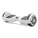 zipomo Smart 6.5" Hoverboard Wheels with Bluetooth Music Speaker & RGB 3D LED Light | Trendy & Stylish Electric Hoverboard with Remote Control for Adults | Musical Hoverboard best for Gift [Classic Edition-Ferrari Wheels]