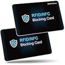 Carte Anti RFID, Befekt Gears [ Lot de 2 ] Carte de Blocage RFID/NFC Protecteurs de Carte de Crédit sans Contact Protège Entièrement Portefeuille, Carte Bancaire, CE, Passeport