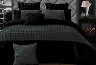 Cossette Grey Black Quilt Cover Rich-Textured 3pcs doona cover set /options