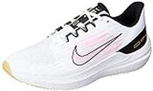 Nike Womens WMNS AIR Winflo 9 White/Pink Spell-Black-Wheat Gold Running Shoe - 4 UK (DD8686-104)