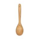 FAAY 12" Big Scoop Spoon, Wide Head, Easy for Cooking and Serving. Handcraft from High Moist Resistance Golden Teak Wood | Durable, Healthy, Ergonomic Handle for Non Stick Cookware