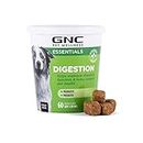 GNC Pets Essentials Digestion Supplements for All Dogs 60ct 2.2g Soft Chews Bacon Flavor 12oz Reusable Container | Daily Supplements for Dogs Digestion (FF15595)
