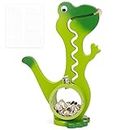 AORCMITN Wooden Dinosaur Piggy Bank Boalord for Boys Kids Girls Clear Big Belly Animal Coin Bank for Toddler Real Money Toy（Dino-Green）