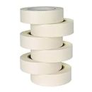 TIANBO FIRST Masking Tape, Masking Tape 1.41 Inch Wide Thin Masking Tape Bulk White Painters Tape Beige Masking Tape for Painting Home Office School Stationery, 1.41 Inches x 60 Yards, 6 Rolls