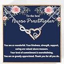 KEYCHIN Nurse Practitioner Necklace with Message Card To The Best Nurse Practitioner Jewelry Nurse Inspirational Gift, Babysitter, Stainless Steel, stainless steel