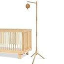 Floor Standing Crib Mobile Arm with Music Box - 57.8 Inch Mobile Arm for Crib, 100% Beech Wood - Crib Mobile Motor, 3 Modes, Volume Control - Crib Toys Attachments - Baby Mobile Hanger for DIY Mobile