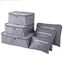 Styleys Travel Storage Clothes Bag Luggage Case Bag Suitcase Underwear Organizer Make Up Organizer Bag,Grey,6Pcs/1Set Polyester (S1037)