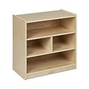ECR4Kids Birch 4-Cubby School Classroom Block Storage Cabinet with Casters, Natural, 61 cm W