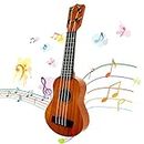 Kids Toy Ukulele Guitar,Classical 17inch 4 String Mini Children Guitar with Pick,Educational Musical Instrument Toy for Toddlers and Preschoolers
