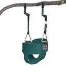 Bucket Swing Seat by Boardstar - Outdoor Kids Swing for Toddler & Baby - Comfy Molded Seat & Soft-Feel Safety Straps - Attaches Direct to Tree Branch, Swing Set or Slack Line (Green, Full Bucket)