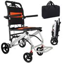 Super Light Foldable Transport Chair with Carry Bag(Only 16lbs),Support 220lbs