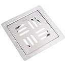 Vantage VAL-198 Stainless Steel Drain Cover Cut Design and Removable Grate Easy to Clean Suitable for Garden Bathroom Kitchen (Matt, 6")