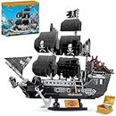 BRICK STORY Pirate Ship Building Set Boat and Ship Black Pearl Model Pirate Toys Building Blocks Pirate Sailboat with Treasure Gift for Kids Boys Girls Age 6+ and Adults, 298 Pcs