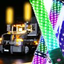 Pair 1.8" x 3FT Fat Whip Lights RGB Music Chasing Antennas For Mack Anthem Truck