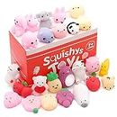 SEKEAHU Mochi Squishys Toys, 25pcs Kawaii Squishy Easter Basket Stuffers Fillers, Easter Gifts for Kids, Easter Party Favors for Kids Teens Adults Boys Girls, Birthday Party Favors for Kids 4-8 8-12