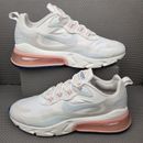 Nike Air Max 270 React Trainers Men's UK Size 10 Shoes Beige Blue Gym Sneakers