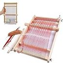 BangShou Weaving Loom Kit, Wooden Hand-Knitted Machine, Multi-Craft Lap Weaving Loom for Beginners and Children