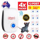 4X Ultrasonic Electronic Pest Mouse Cockroach Repeller Reject Insect Killer AU