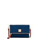 Dooney & Bourke Handbag, Pebble Grain Foldover Zip Crossbody - Midnight Blue, Midnight Blue, One Size