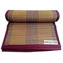 Montelal Store Handmade Chatai Mat (Brown, Korai Pai River Grass, Cotton, 72 x 78 Inches) | Floor Mats for Home