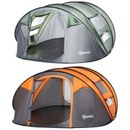 Outdoor 4-5 Person Tent w/ 2 Mesh Windows with Covers & Stakes Included