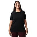 BlissClub Women at-Ease Cotton Knit Tees | 100% Cotton | CottonKnit Fabric | Loose Half-Sleeves | Western Tops | Side-Slits | High-Hip Coverage