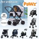 Pawz Pet Stroller Dog Cat Pram Travel Carrier Foldable Pushchair Outdoor Large