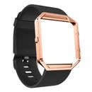 Silicon Bracelet Watch Band Wrist Strap With Metal Frame For Fitbit Blaze ❤️‍🔥