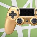 Wireless Controller Compatible with PS-4/PS-4 Slim/PS-4 Pro, with Dual Vibration Game Joystick, Gold